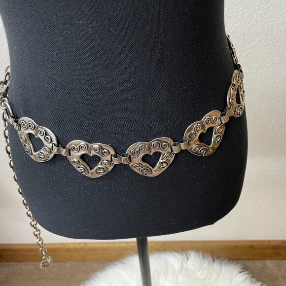 Boho Concho Belt 6 Hearts Eye-Popping Design - Picture 5 of 10